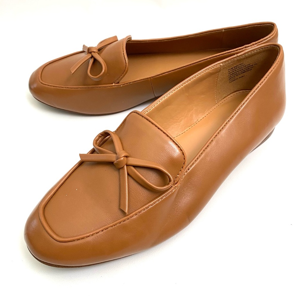 J Crew Women’s Flat Loafers 7.5 Tan Round Toe Bow